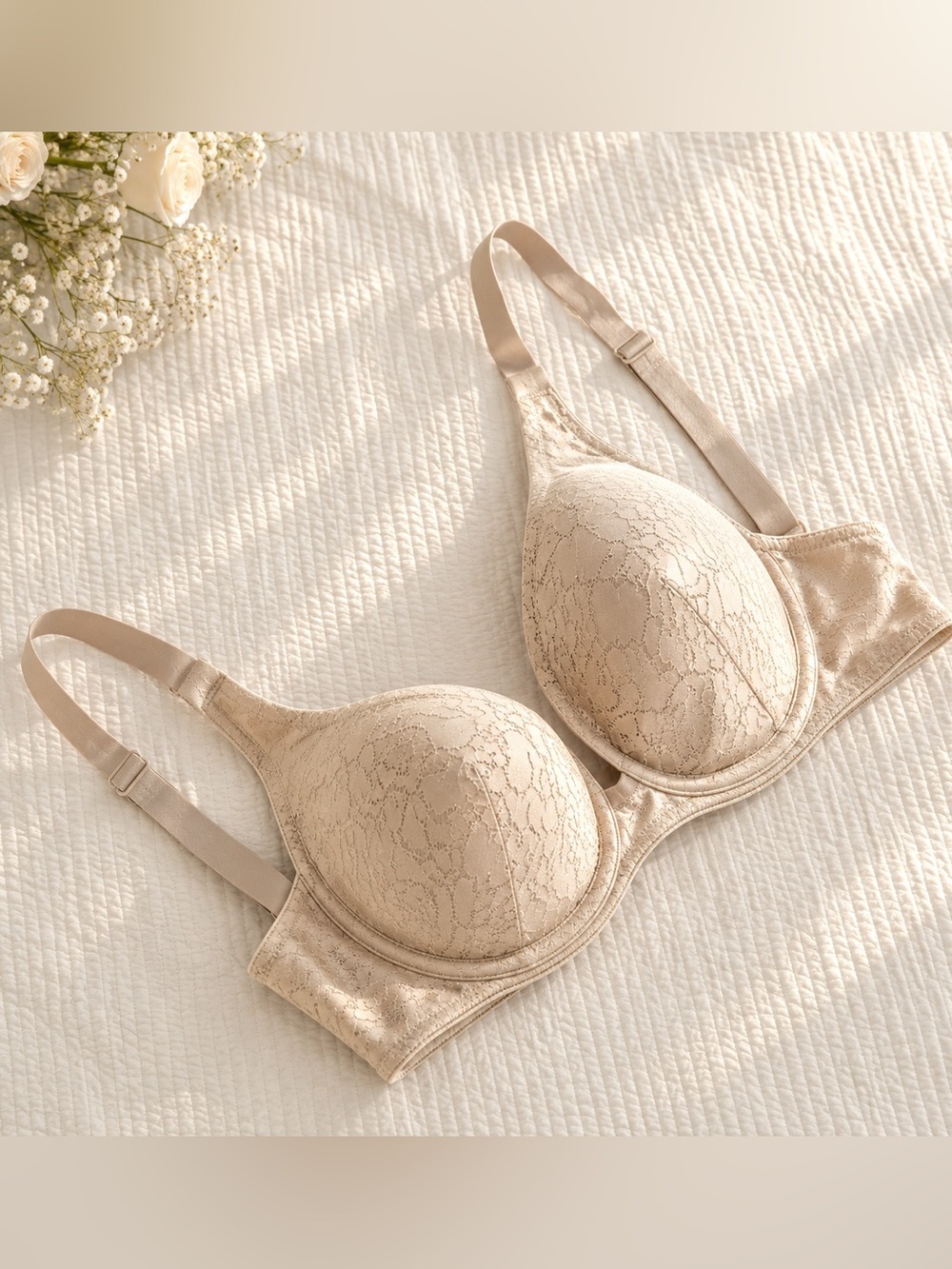 Wacoal Textured Beige Bra